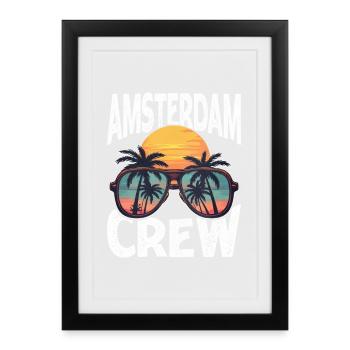 Amsterdam Crew - Framed poster (27 × 37 cm) - black - Front