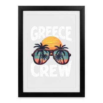 Équipage Grèce - Affiche encadrée (27 × 37 cm) - noir - Devant