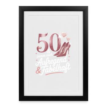 50 ans et toujours excitant et fabuleux - Affiche encadrée (27 × 37 cm) - noir - Devant
