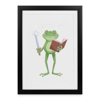 Nous testons à Dawn Frog Knight - Affiche encadrée (27 × 37 cm) - noir - Devant