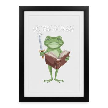 Nous testons chez Dawn Frog Wizard - Affiche encadrée (27 × 37 cm) - noir - Devant
