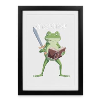 Grenouille de Test de l’Aube - Affiche encadrée (27 × 37 cm) - noir - Devant