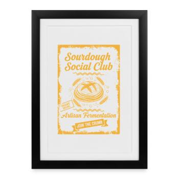 sourdough Social Club Artisan Fermentation Baking - Framed poster (27 × 37 cm) - black - Front