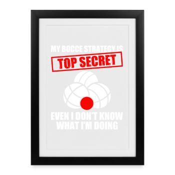 Mon joueur de stratégie de bocce - Affiche encadrée (27 × 37 cm) - noir - Devant