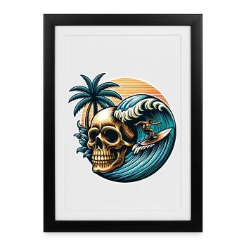 Surf - Framed poster (27 × 37 cm) - black - Front