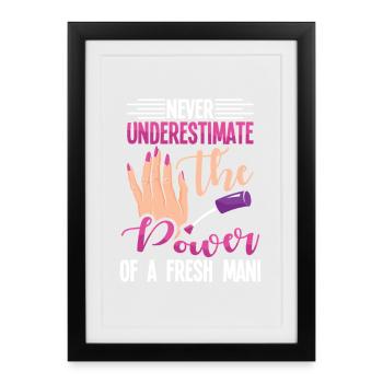 Designer de manucures Salon de manucure cosmétiques - Affiche encadrée (27 × 37 cm) - noir - Devant