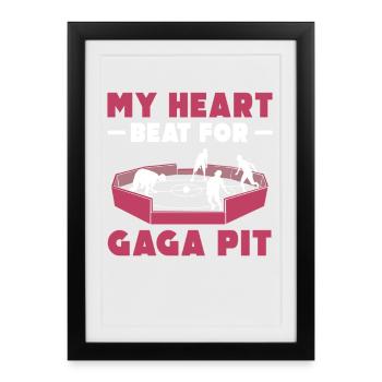 My Heart Beat for Gaga Pit - Framed poster (27 × 37 cm) - black - Front