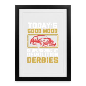 Démo Derby - Affiche encadrée (27 × 37 cm) - noir - Devant