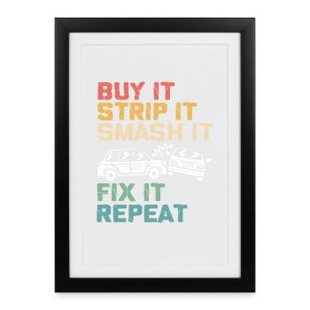 Demolition Derby - Framed poster (27 × 37 cm) - black - Front