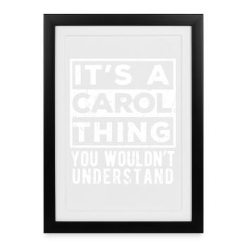 C’est un truc de chant de Noël que tu ne comprendrais pas - Affiche encadrée (27 × 37 cm) - noir - Devant