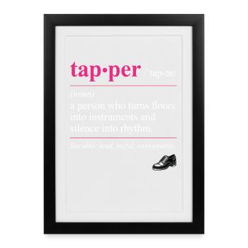 Definition Tap Dancing Tap Dancer Dance - Framed poster (27 × 37 cm) - black - Front