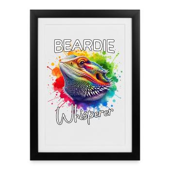 Bearded Dragon Whisperer - Framed poster (27 × 37 cm) - black - Front