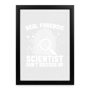 Analyste médico-légal : ne bousillez pas l’équipe Laboratoire criminel - Affiche encadrée (27 × 37 cm) - noir - Devant