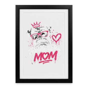 Schnauzer King Graffiti - Framed poster (27 × 37 cm) - black - Front