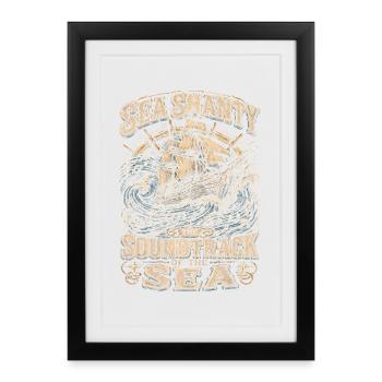 Chansons marines de chœur de bidonvilles - Affiche encadrée (27 × 37 cm) - noir - Devant