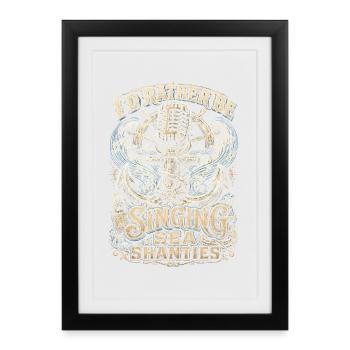 Chansons marines de chœur de bidonvilles - Affiche encadrée (27 × 37 cm) - noir - Devant