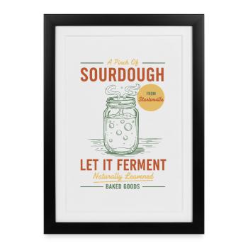 Sourdough Bread Baking Let It Ferment Starter Era - Framed poster (27 × 37 cm) - black - Front