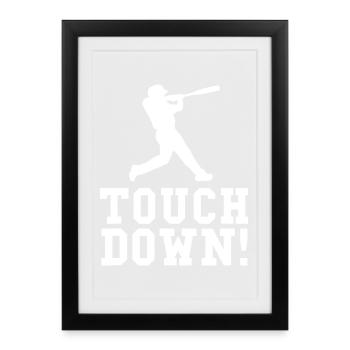 Touchdown Silhouette Tee - Framed poster (27 × 37 cm) - black - Front