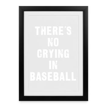 Devise du baseball : T-shirt en grades - Affiche encadrée (27 × 37 cm) - noir - Devant