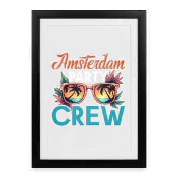 Amsterdam Crew - Framed poster (27 × 37 cm) - black - Front