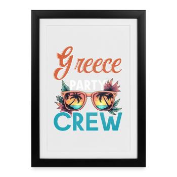 Équipage Grèce - Affiche encadrée (27 × 37 cm) - noir - Devant