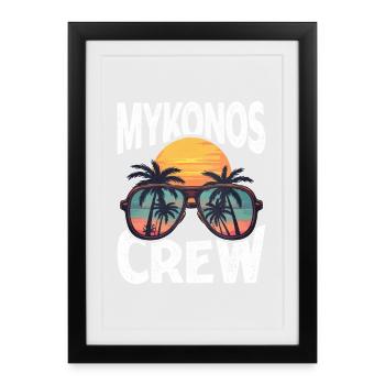 Mykonos Crew - Framed poster (27 × 37 cm) - black - Front