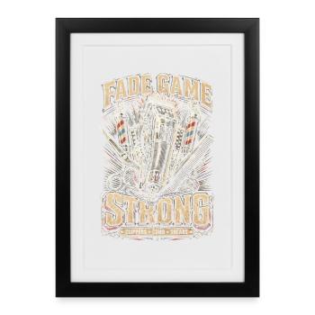 Barber Barbier Fade Game Strong - Framed poster (27 × 37 cm) - black - Front