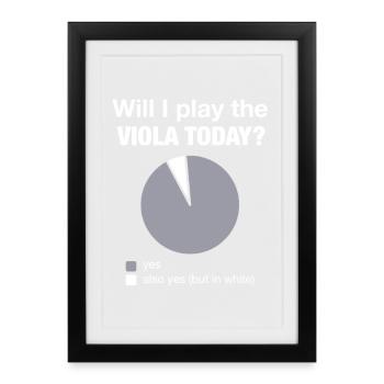 Viola Viola Playing Today Musicians - Framed poster (27 × 37 cm) - black - Front