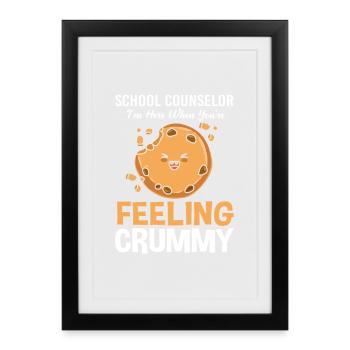 Schulbetreuer Schulberater Mentor Conseiller scolaire - Affiche encadrée (27 × 37 cm) - noir - Devant