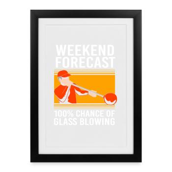 Glass Glassblower - Framed poster (27 × 37 cm) - black - Front