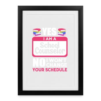 Schulbetreuer Schulberater Mentor Conseiller scolaire - Affiche encadrée (27 × 37 cm) - noir - Devant