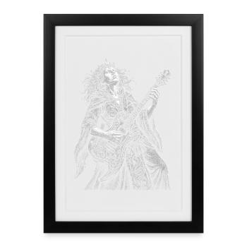 Hecate plays guitar - Framed poster (27 × 37 cm) - black - Front