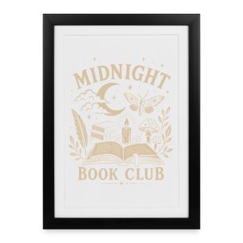 Club de lecture de minuit - Esthétique de l’Académie Sombre - Affiche encadrée (27 × 37 cm) - noir - Devant