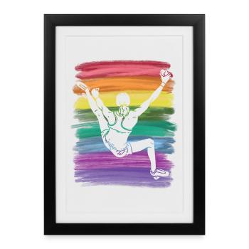 Bloc de bloc de Boulderer - Affiche encadrée (27 × 37 cm) - noir - Devant
