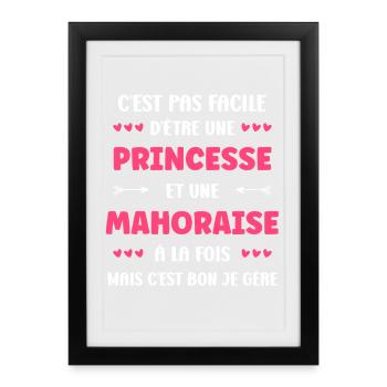 Princesse Mahoraise - Affiche encadrée (27 × 37 cm) - noir - Devant