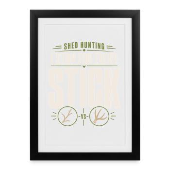 Scale-hunting-scale-hunter-antler-hunting-whitetail - Framed poster (27 × 37 cm) - black - Front