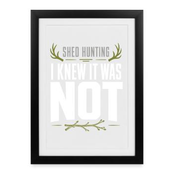 Scale-hunting-scale-hunter-antler-hunting-whitetail - Framed poster (27 × 37 cm) - black - Front