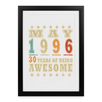May 1996 – 30 years of Awesome Retro - Framed poster (27 × 37 cm) - black - Front
