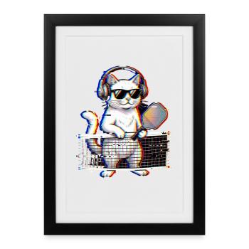  Funny Was That Out? Retro Pickleball Paddle - Gerahmtes Poster (27 × 37 cm) - Schwarz - Vorne