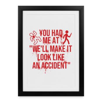 Faites en sorte que cela ressemble à un accident de crime réel - Affiche encadrée (27 × 37 cm) - noir - Devant