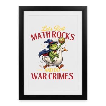 Lançant les maths dés de RPG drôles - Affiche encadrée (27 × 37 cm) - noir - Devant