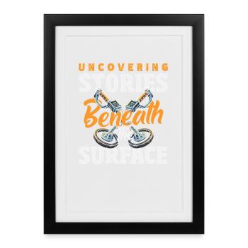 Histoires de découverte Détecteurs de métaux - Affiche encadrée (27 × 37 cm) - noir - Devant