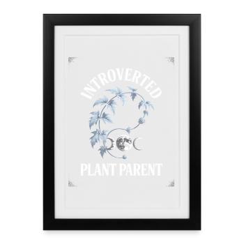 Palmiers lunaires parents de plantes introverties - Affiche encadrée (27 × 37 cm) - noir - Devant