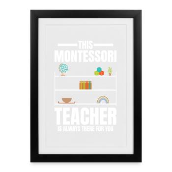  School Worker Appreciation Week Montessori Method - Framed poster (27 × 37 cm) - black - Front