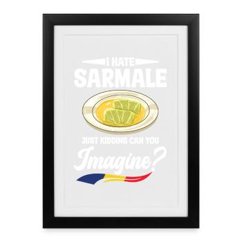Sarmale Snack Serbian Cuisine Romania Dish Sarmale - Framed poster (27 × 37 cm) - black - Front