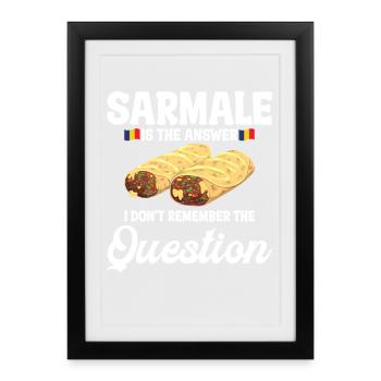 Tenue Sarmale Rolls Costume Sarmale Roumain - Affiche encadrée (27 × 37 cm) - noir - Devant