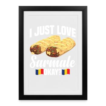 Romanian Sarmale Cuisine Dish Snack Serbian - Framed poster (27 × 37 cm) - black - Front