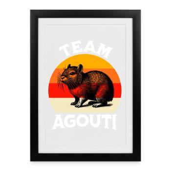 Team Aguti - Gerahmtes Poster (27 × 37 cm) - Schwarz - Vorne