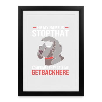 Dogue allemand - Affiche encadrée (27 × 37 cm) - noir - Devant