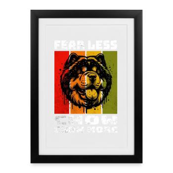 Chow Chow Chowchow - Gerahmtes Poster (27 × 37 cm) - Schwarz - Vorne